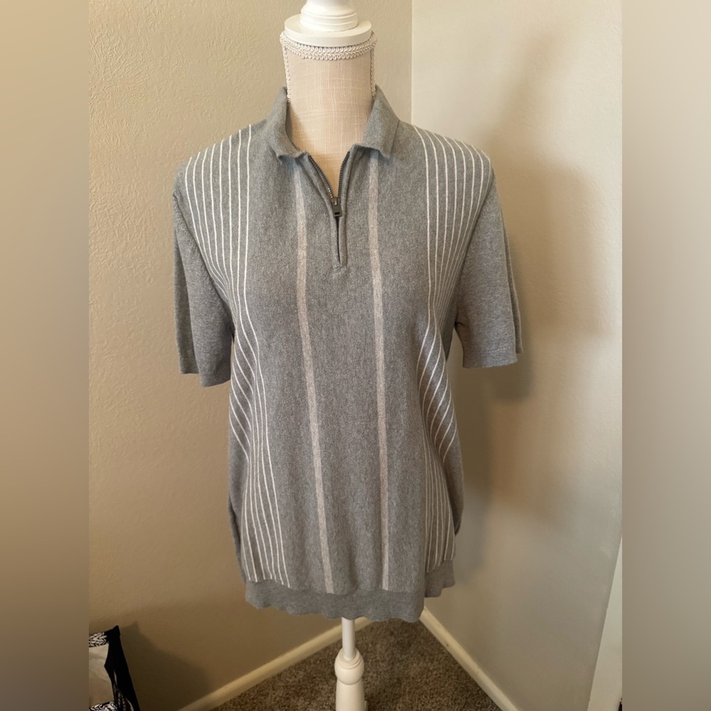 EXPRESS Men’s Gray Polo Sz M